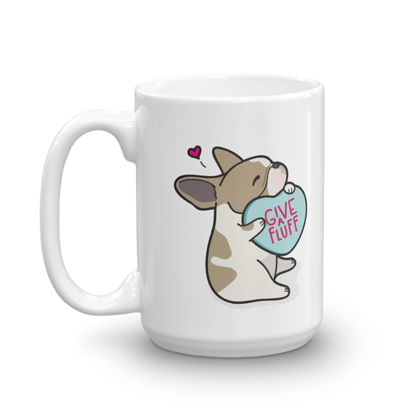 Frenchie Candy Heart Mug - Fawn Pied