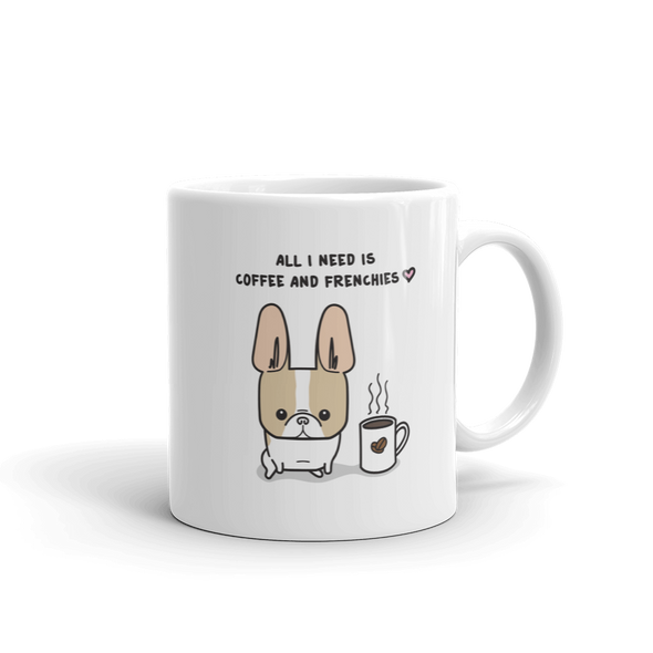 Coffee and Frenchies Mug - Fawn Pied 1