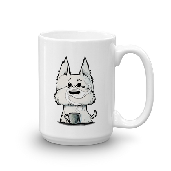 Westie with Coffee Mug