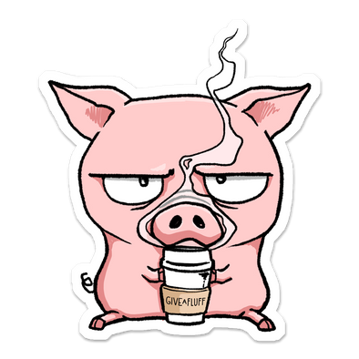 Coffee Pig sticker.