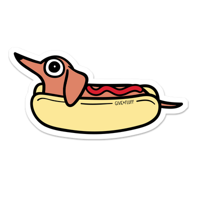 Hot Dog sticker.