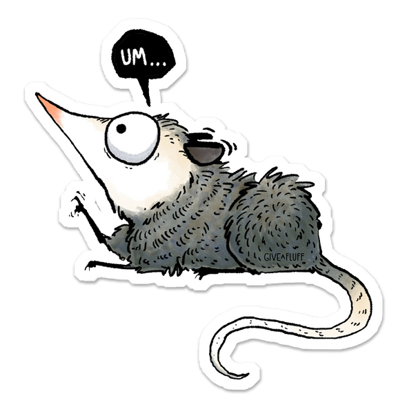 Norbert the Opossum sticker.