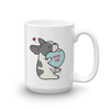 Intl - Frenchie Candy Heart Mug - Blue Pied