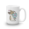 Frenchie Candy Heart Mug - Fawn Pied