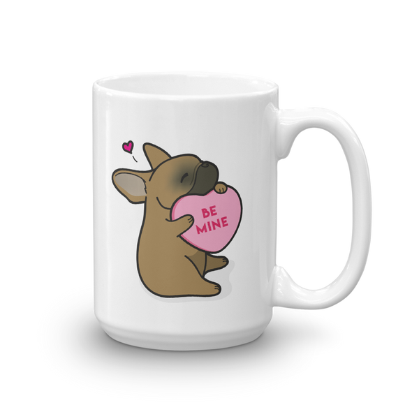Frenchie Candy Heart Mug - Red Fawn